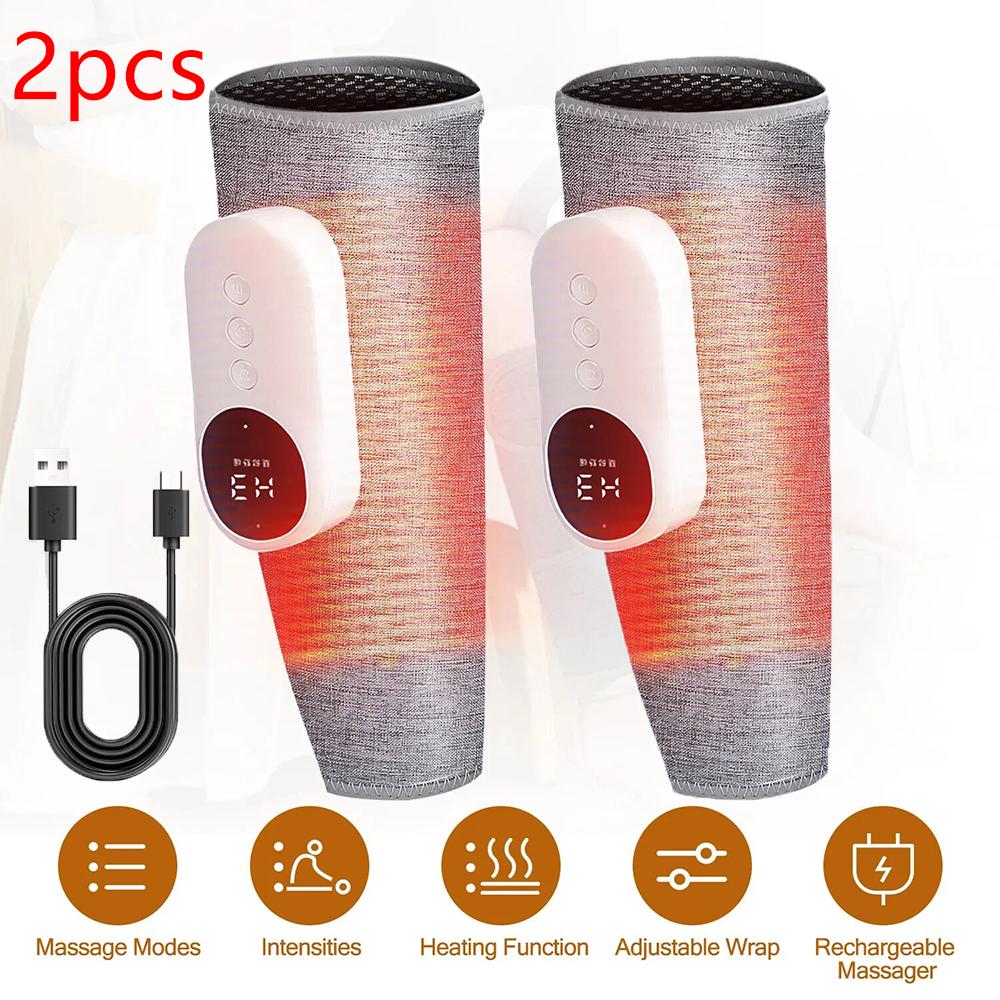 2026 New 360° Leg Massager 3 Modes Air Compression Heat Calf Massager Adjustable Intensity Relieve Foot Muscle Promote Blood Circulation