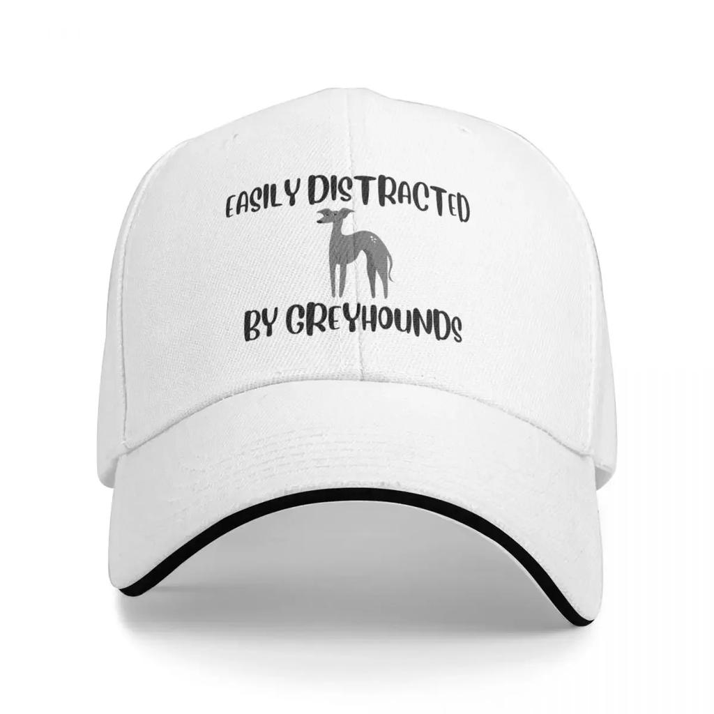 Easily Distracted By Greyhounds Baseball Cap hats for men fishing caps man Boy Womens