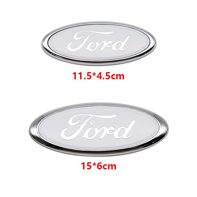 UJOV9 Ford 11.5cm 15cm Logo ABS Material For Ford Fiesta Ranger Mondeo Fusion Escape Edge Focus Mustang Rear Trunk Emblem Accessories