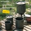 Pure Titanium Mug with Lid - Outdoor Camping & Hiking, Folding Handle, Coffee Water Cup