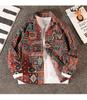Men's Yarn-Dyed Jacquard Casual Swallowtail Jacket