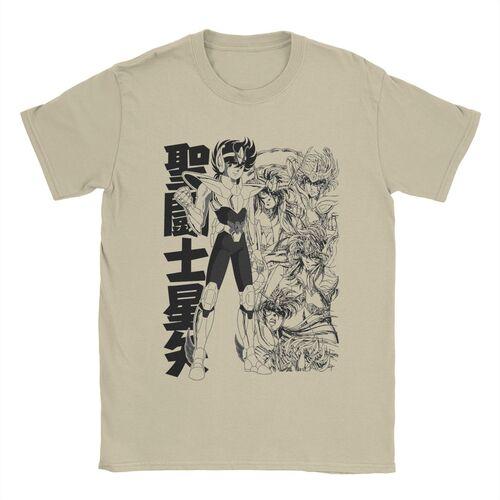 Knights Of The Zodiac Japanese Anime T Shirts 100% Cotton  T-Shirt Crewneck Saints Seiya Tee Shirt Short Sleeve Clothes Birthday