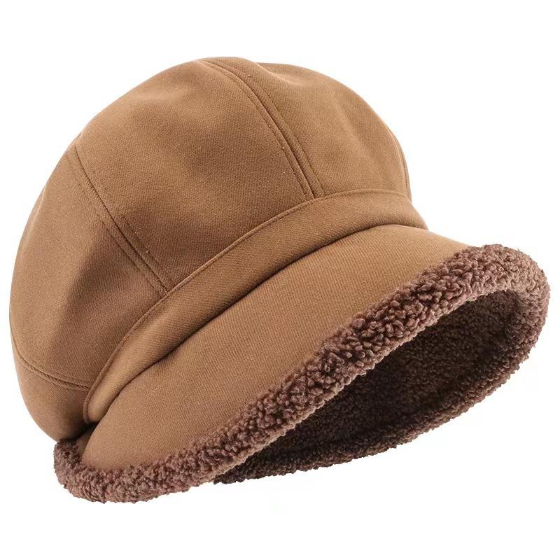 Lamb Velvet Fisherman Hat Versatile Ear Protection Basin Hat Keep Warm Plus Velvet Hat Children In Autumn and Winter Thicken Cold Autumn and Winter