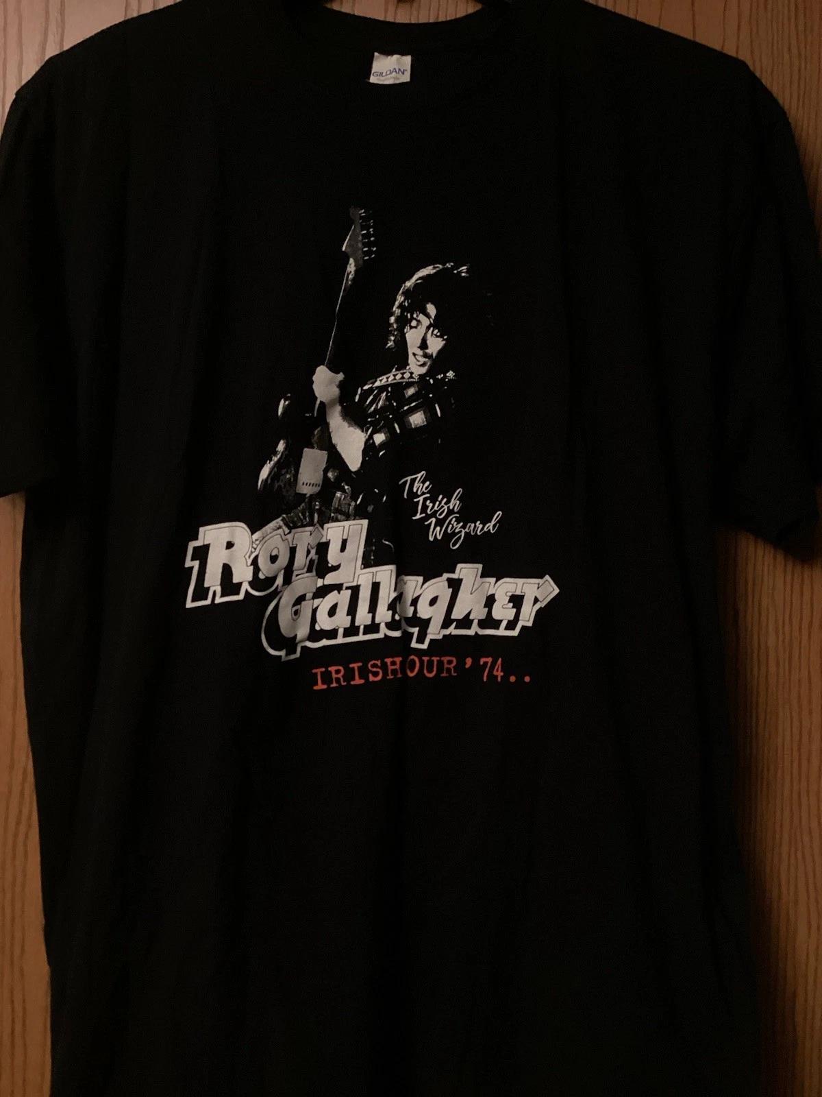 Rory Gallagher - “The Irish Wizard - Irish Tour ‘74” - Black Shirt/2 Sided/2XL M