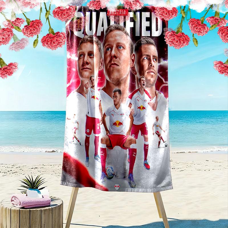 Asciugamano da Spiaggia con Stampa RB Leipzig, Asciugamano Grande Morbido ad Asciugatura Rapida per Spiaggia Campeggio Nuoto