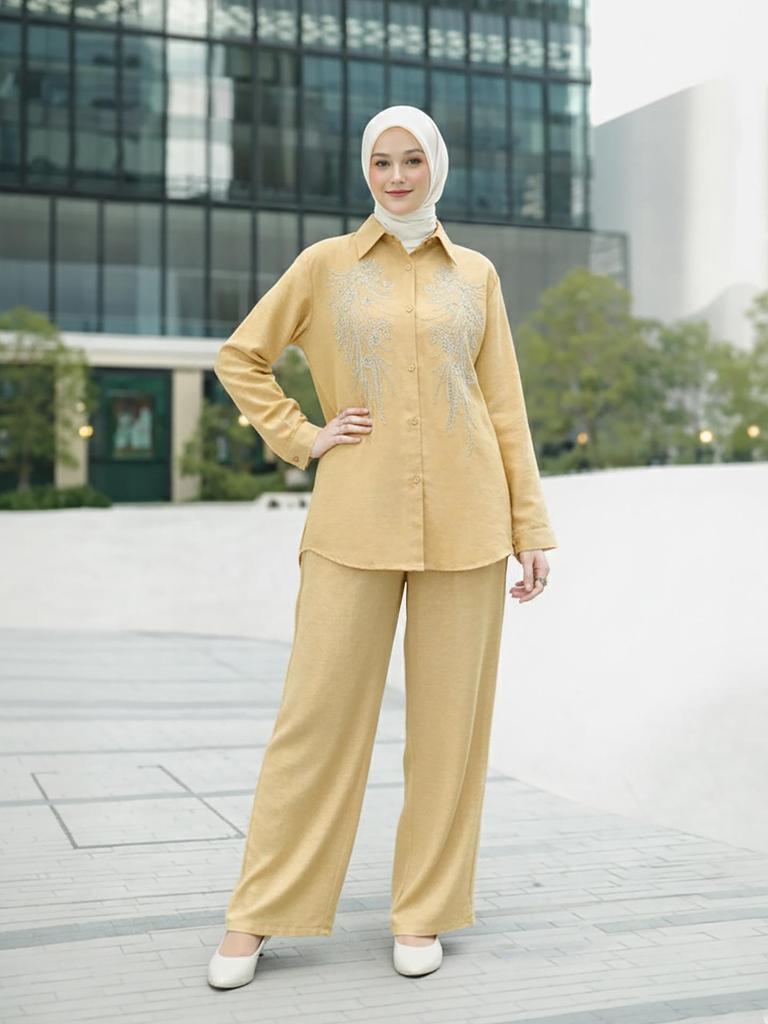 Spring 2026 Southeast Asia Muslim Women's Rhinestone Fashion Set in Malaysia