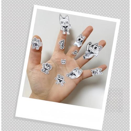 Dandadan Related Goods: Turbo Babaa Maneki Neko Waterproof Stickers, Pack of 5, Cute and Moe Merchandise, Planner Stickers, DIY Stickers, Laptop Stick