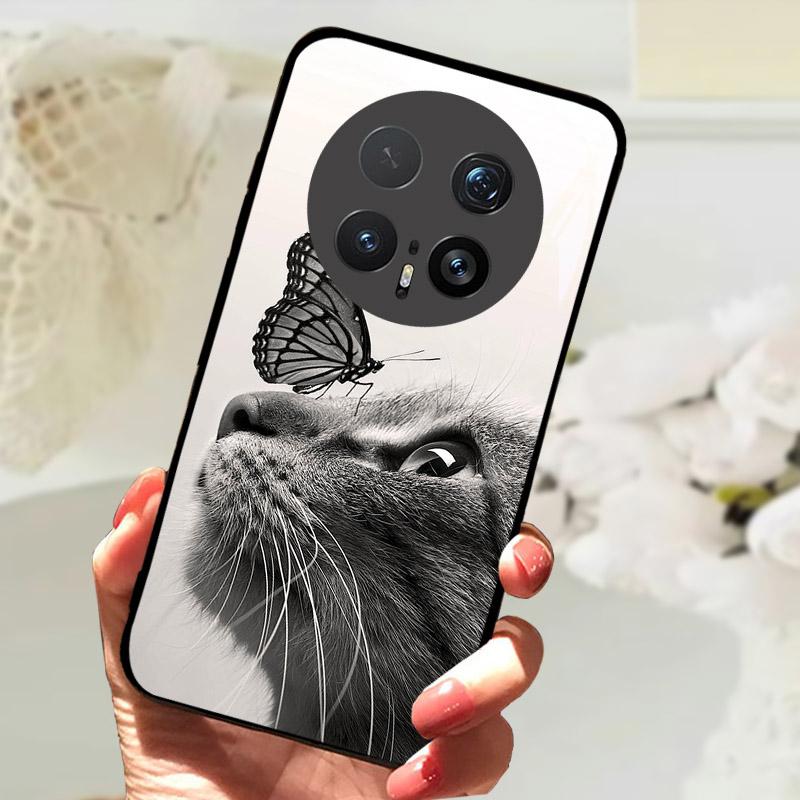 Case For Honor Magic 8 8Pro Luxury Fashion Tempered Glass Phone Back Cover For Honor Magic8 Funda Camera Protection Casing Funda