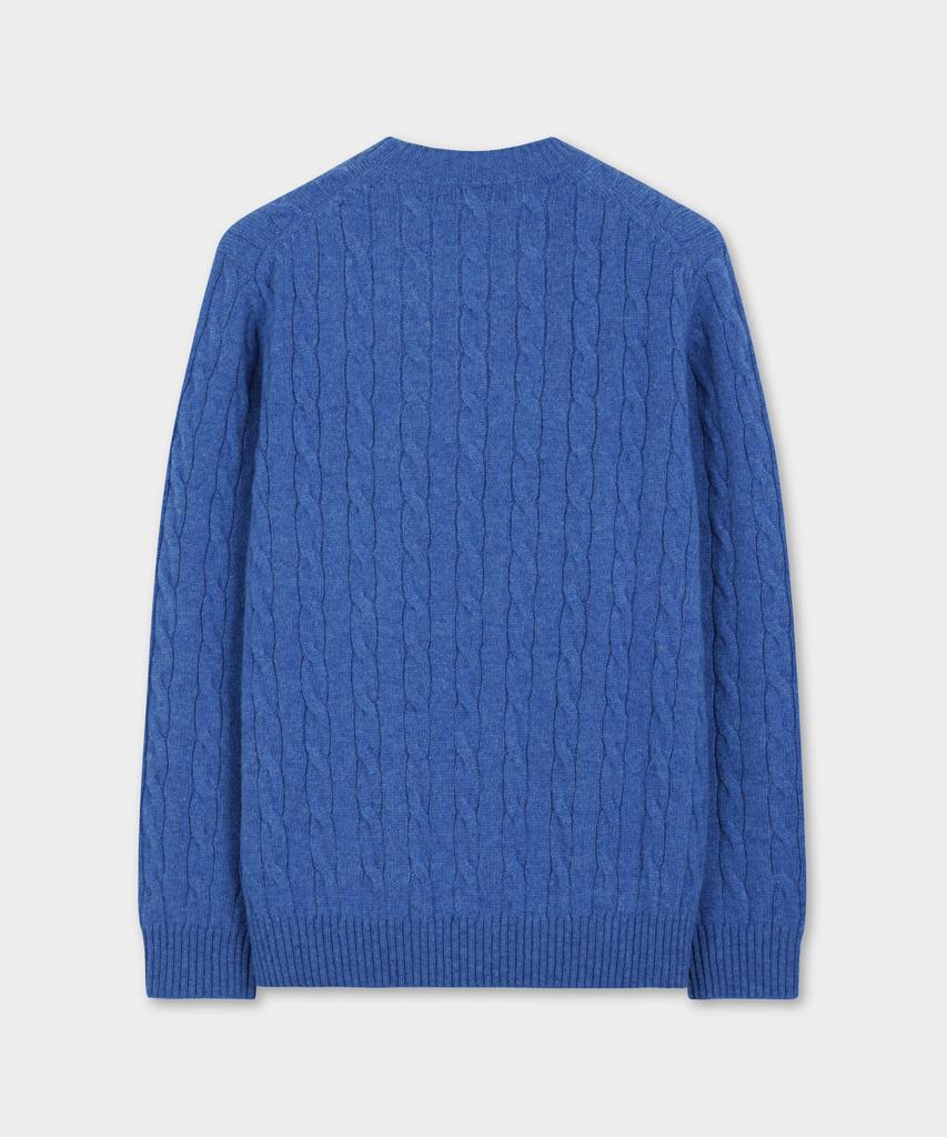 BROOKS BROTHERS Shetland Cable Pullover Sweater (Blue) (Bbwrmog421)