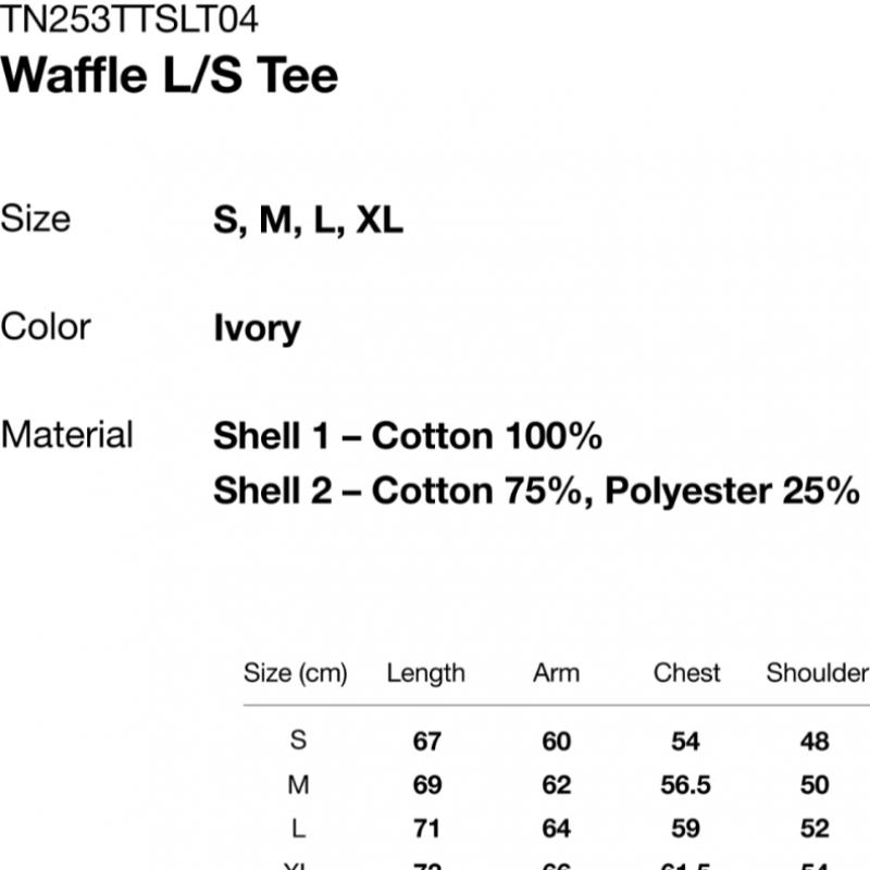 ThIS IS Never That WaffLe L S Tee Ivory