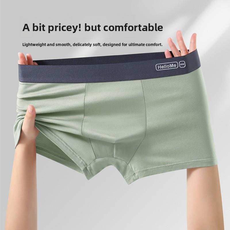 Large Size Men Spring and Summer Antibacterial Breathable Youth Flat Angle Underwear