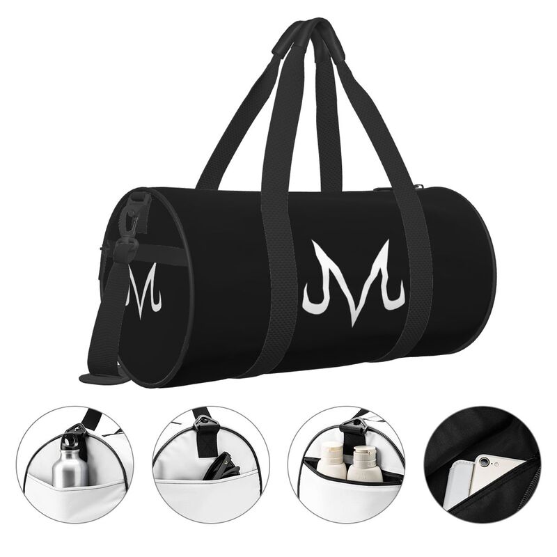 Majin Buu Print Round Travel Duffel Bags Sports Gym Bag Shoes Compartment for Men Women Waterproof Foldable Lightweight Bag