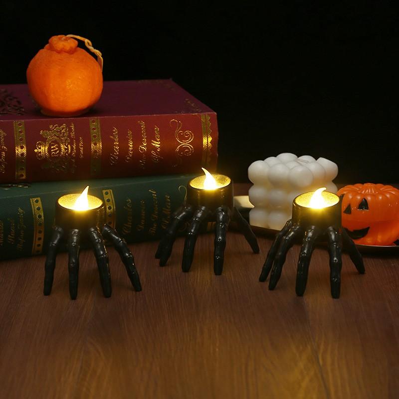 Halloween Pumpkin Lantern Decorative Handheld Lamp Kids Party Fright Night Decoration