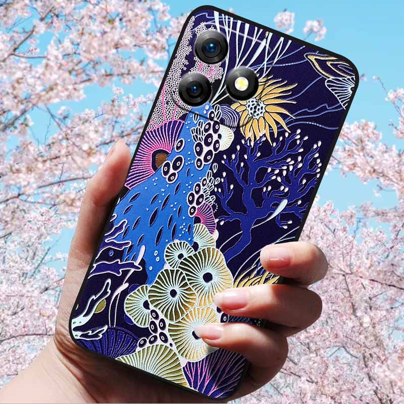 3D Relief Embossed Retro For Ulefone Note 18 Ultra Cases Soft Silicone Back Cover Cases For Ulefone Note 18 Ultra 3D Relief Case
