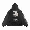 ERD Vintage Madonna Illustration Zipper Hoodie for Men