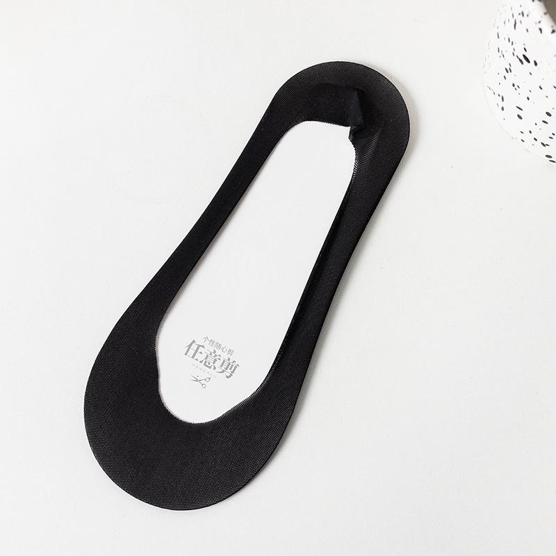 Women's Ice Silk Low Cut No-Show Striped Mesh Lace Boat Socks - Super Thin & Non-Slip