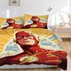 3pcs Flash Superhero Cover Set, Bedding Set, Soft Comfortable Duvet Cover, For Bedroom, Guest Room (1*Duvet Cover + 2*Pillowcases, Without C