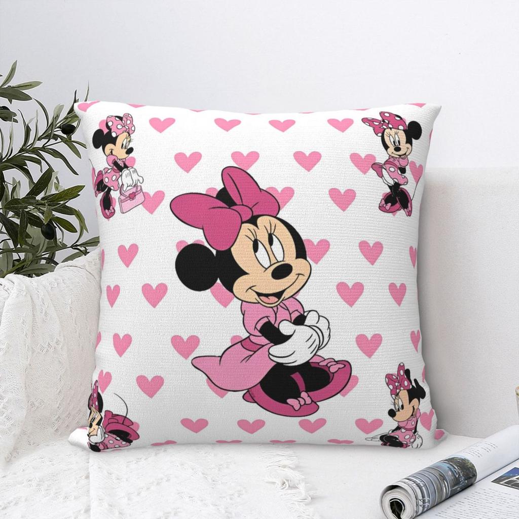 Kawaii Mickey Mouse Christmas Pillowcase Double-sided Printing Cushion Cover Decorations Pillow Case Cover Home Square 18''