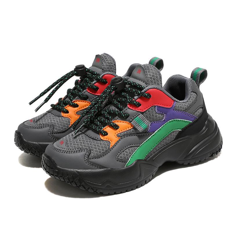 2025 new children's and boys' shoes summer mesh breathable sneakers non-slip medium and older children's boy dad trendy shoes