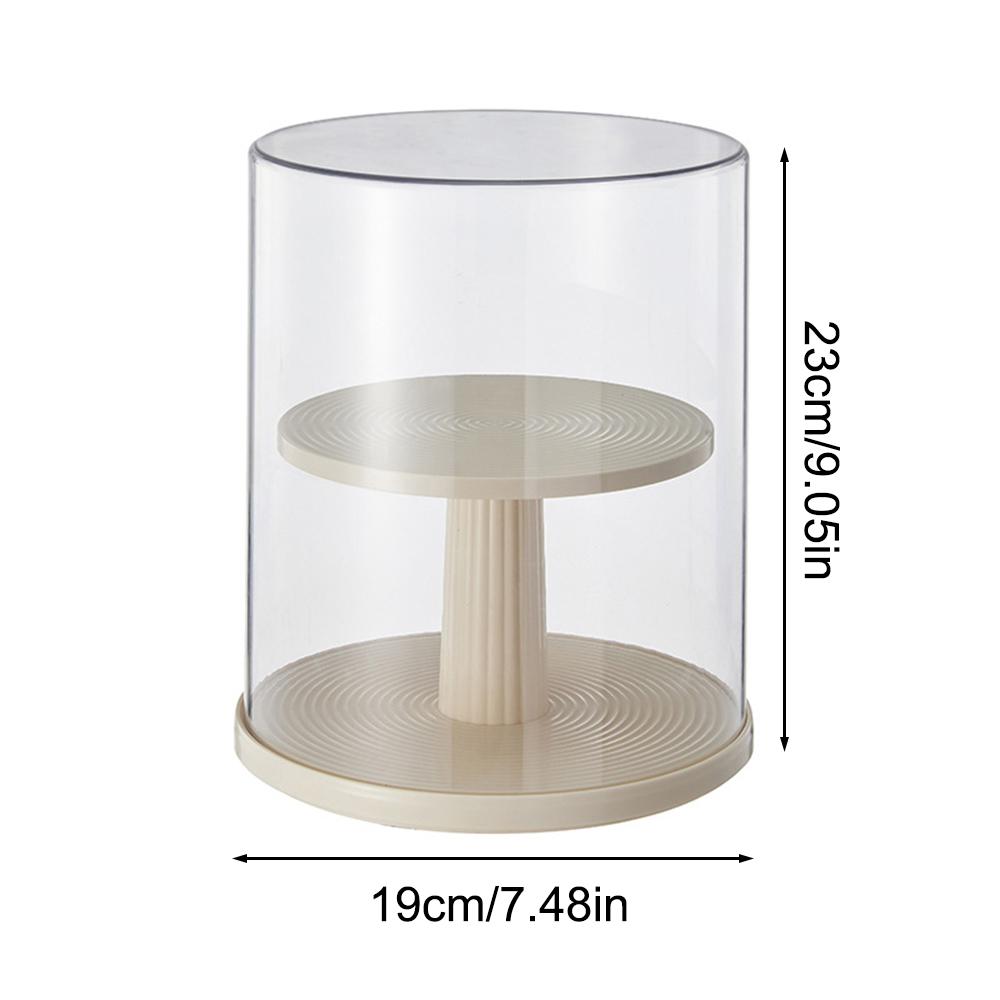 

Вращающаяся матовая коробка-сюрприз для хранения, двухслойная, подставка для рук, штабелируемая витрина, кремовый цвет светло-желтого