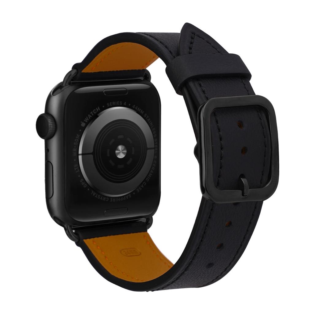 Simple First Layer Calfskin Ultra Leather Watch Strap 49mm Replacement for Apple Watch Ultra All Series Premium Wristband Accessory