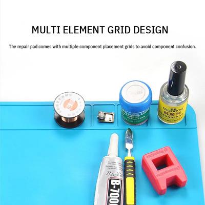 Reparaturmatte Silikon Wasserdicht Motherboard Elektronische Geräte Reparaturplatine Mehrkomponentenplatzierung Wärmeisolationsmatte
