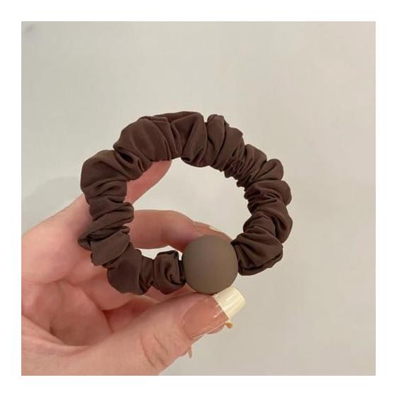 Hair Ties, Scrunchies, Black, Brown, Rubber Bands Set of 2, Stylish, Hair Ties, Women's, Thick, Non-marking Hair Ties, Easy to Stretch, Hair