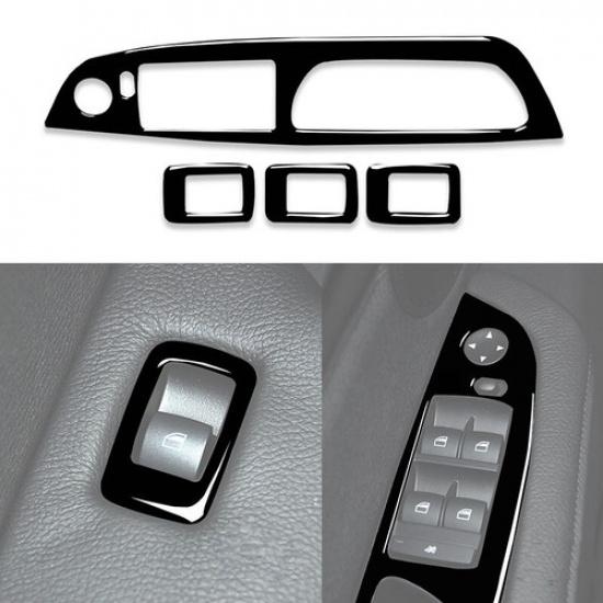 Glossy Black Door Interior Cover Trim Fit for BMW X5 E70 X6 E71 2008 - 2013