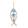 AEE4-Wooden Fish Wall Decor, Antique Nautical Fish Decoration, Hand Carved Fish Wall Decor, For Mediterranean Beach Theme