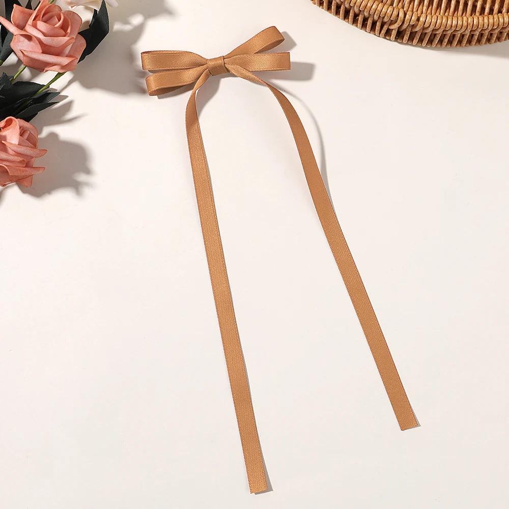 1 Stück/Los Ballettstil Mädchen Schleife Langes Band Haarspange Süßes Mädchen Halb Zusammengebundenes Haar Kopfschmuck Stil Mode Haarschmuck