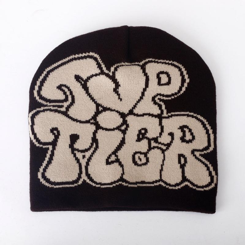 Autumn and winter pullover jacquard hat multi-color letter male and female adult wool knitted hat