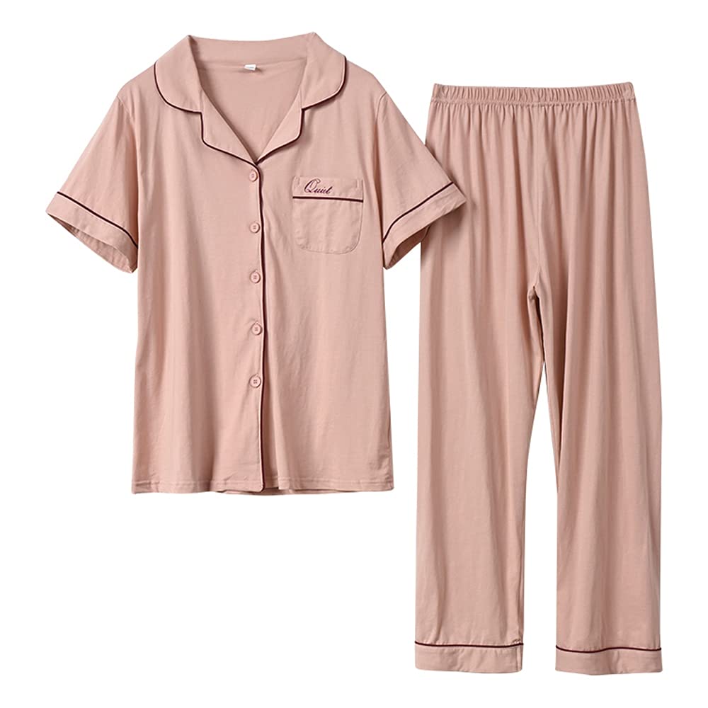 

for women and for open short length top and bottom with sweat for both men and women [Hanmeimei] Pajamas, 100% cotton, men, couples, loungewear,