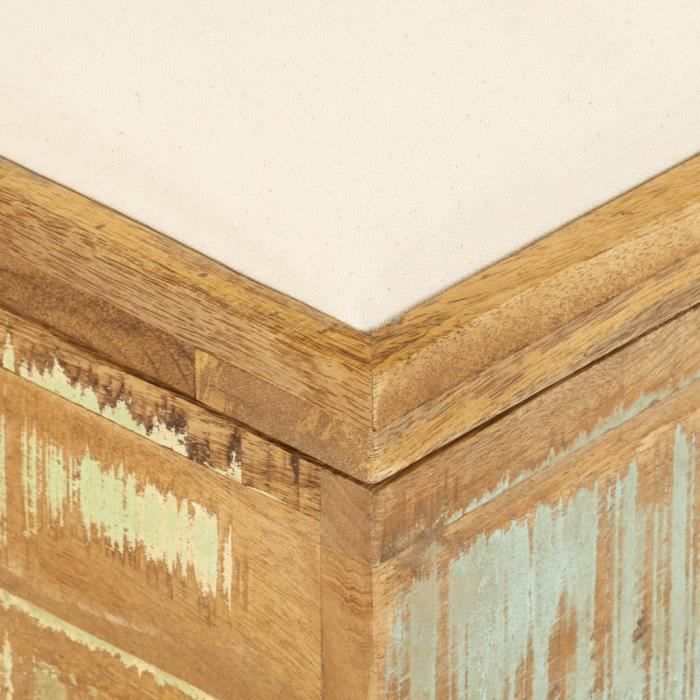VidaXL Banc de rangement Bois massif recyclé 80 x 40 x 40 cm