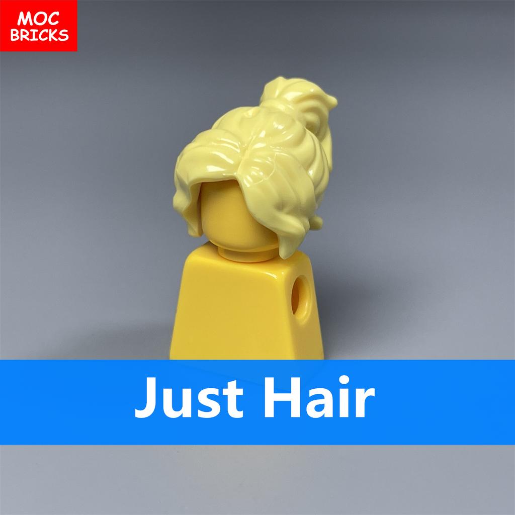 5 Stück/Los MOC Steine Weibliche Haare Zusammengebaute Partikel Bausteine Zubehör Kinderspielzeug Plastikpuppen