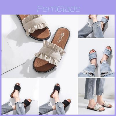Korea Style Ladies Womens Flats Slip On Comfy Flip Flop Slider Slippers Sandals In Chic Colors