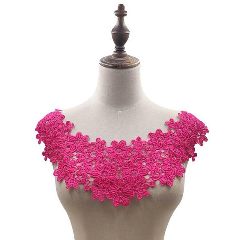 Lace Elegant Applique Neckband Collars Collarband Neckline Fake collar Hollow out Women Fabric Embroidered Fashion Collars