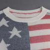 Women's US Flag Print Long Sleeve Knit Sweater Top Spring Summer