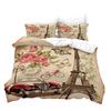 3D Digital Printing Quilt Set Three-Piece Cartoon Retro Car