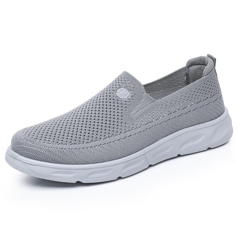 Old Beijing Cloth Shoes Men's Mesh Shoes Middle-aged and Elderly Father Shoes Casual Soft-soled Grandpa Shoes Summer Elderly Non-slip Mesh Shoes
