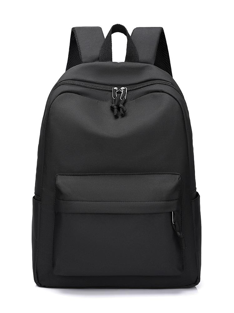 Solid color backpack fashion trend men's and women's backpack simple large capacity backpack student schoolbag casual backpack