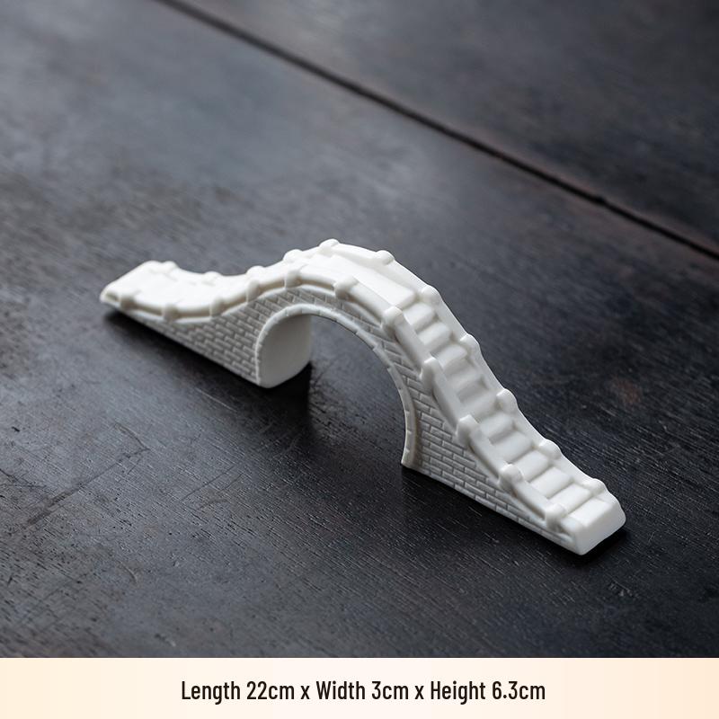 Ceramic Stone Arch Bridge Ornament for Micro Landscapes, Fish Tanks, or Zen Gardens