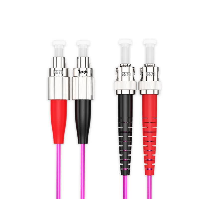 Shengwei FC-ST OM4 10 Gigabit Multimode Dual Core Fiber Optic Patch Cable