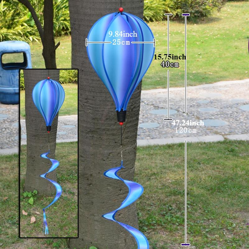 1PC Rainbow Hot Air Balloon Wind Spinner-suitable for Garden, Home, Office, Christmas and Party Decoration /garden Accessories