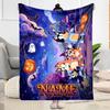Halloween Night Adventure Customize Text Blanket Cozy Customizable Blanket Warmthful Decor Throw For Picnics Office Livingroom Home Decor