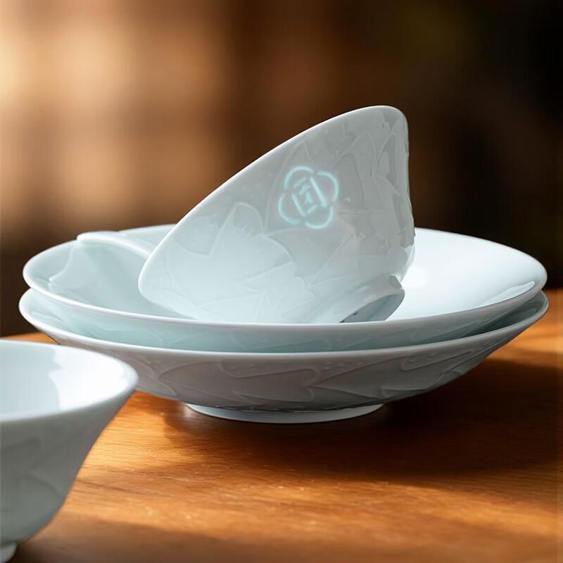 Jingdezhen Yingqing Celadon Underglaze Ceramic Dinnerware Set