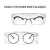 Safety Glasses Anti Fog Goggles Vented Sides Shields Transparent PC Frame Spectacles for Lab Medical and Daily Use 1 Pack