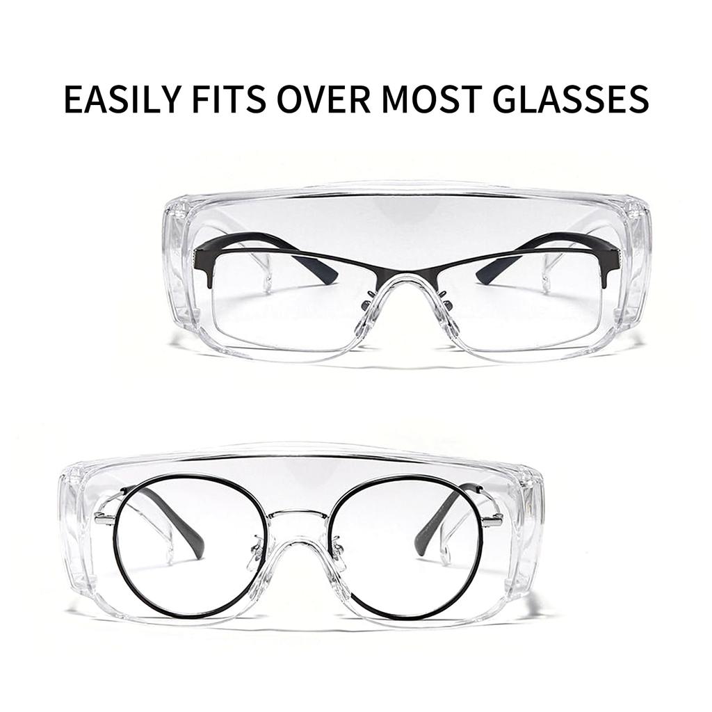 Safety Glasses Anti Fog Goggles Vented Sides Shields Transparent PC Frame Spectacles for Lab Medical and Daily Use 1 Pack