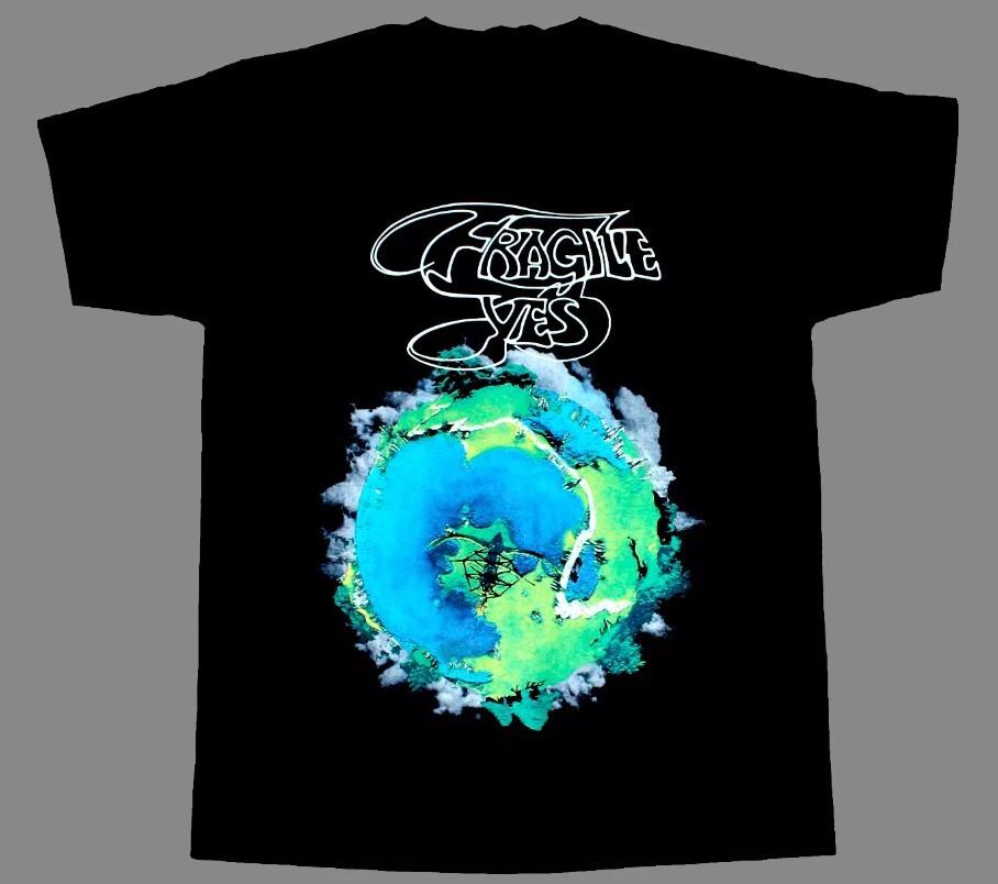 Vtg Yes Fragile Short Sleeve Cotton Black Full Size Unisex Shirt BL252 L