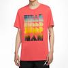 Air Jordan Gradient Multi-Color Alphabet Washed Round Neck Short Sleeve Red Men's CN3108-631