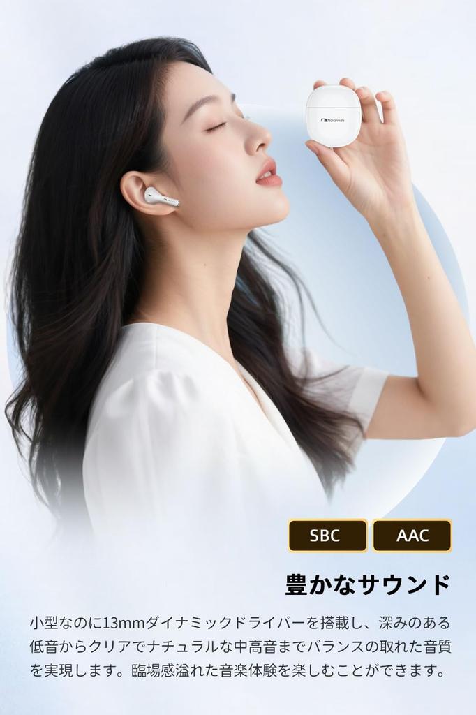 Nakamichi TW016 Wireless Bluetooth 13mm Compact and Up to 20 Hours of Music Gaming White Earbuds, 5.4, Drivers, Hands-Free Calling, In-Ear Style,